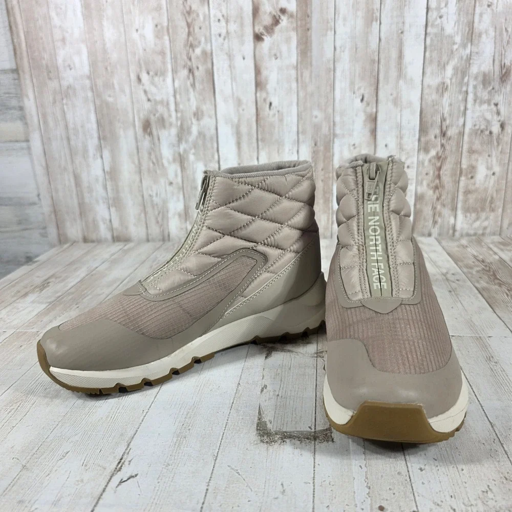 The North Face ThermoBall Progressive Zip II Boots Taupe Tan Womens 7 NF0A4O9D